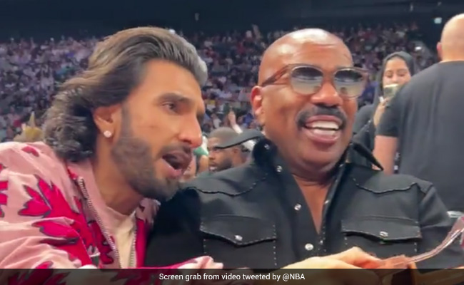 Watch: Ranveer Singh, Shaquille O'Neal And Steve Harvey Attend NBA ...