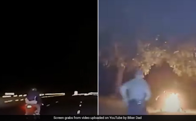 Caught On Camera: Fireball Engulfs US Biker After Cops Use Taser During Chase