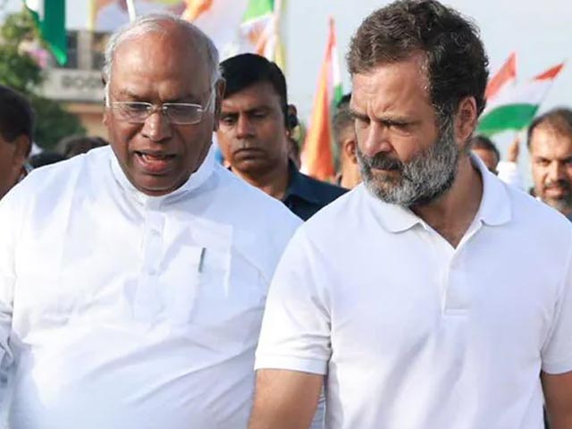 M Kharge Joins Rahul Gandhi's Bharat Jodo Yatra In Karnataka