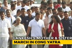 Murdered Journalist Gauri Lankesh's Family Joins Congress' All-India Yatra Murdered Journalist Gauri Lankesh's Family Joins Congress' All-India Yatra