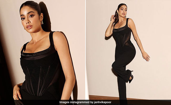 Janhvi Kapoor In A Black Corset And Trousers Is The Chic Breather We Need From Glitzy Festive Fashion