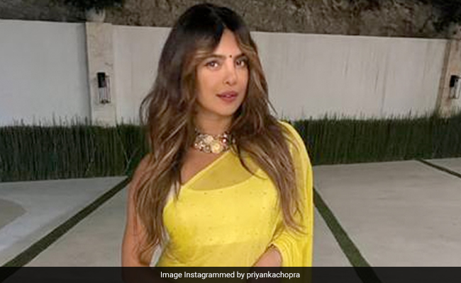 Priyanka Chopra's Bright Yellow <i>Saree</i> Is The Festive Light Of The Night
