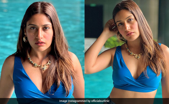 Surbhi Chandna's Pool Day Is Stylishly Complete In A Chic Blue Swimsuit