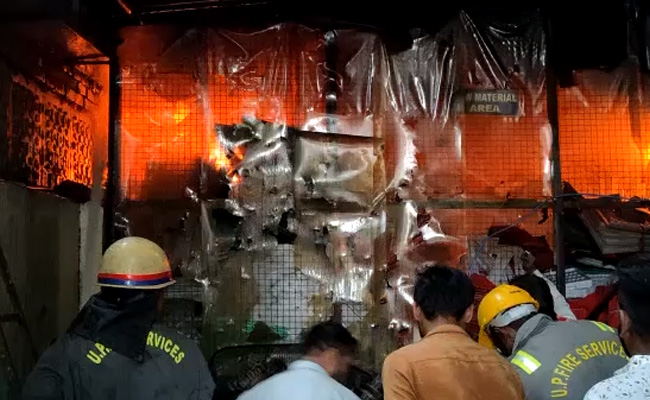Watch: Huge Fire Breaks Out In Noida Factory