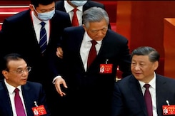 China's Ex-President Escorted Out, Sat Next To Xi Jinping China's Ex-President Escorted Out, Sat Next To Xi Jinping