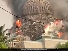 Video: Indonesia Mosque's Giant Dome Collapses In Fire During Renovation Video: Indonesia Mosque's Giant Dome Collapses In Fire During Renovation