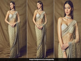 Ananya Panday In A Sheer Silver <i>Saree</i> Is The New <i>"Kaju Katli"</i> Variant In Town Ananya Panday In A Sheer Silver <i>Saree</i> Is The New <i>"Kaju Katli"</i> Variant In Town