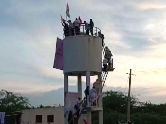 Watch: Rahul Gandhi Climbs Water Tower In Karnataka, Waves National Flag