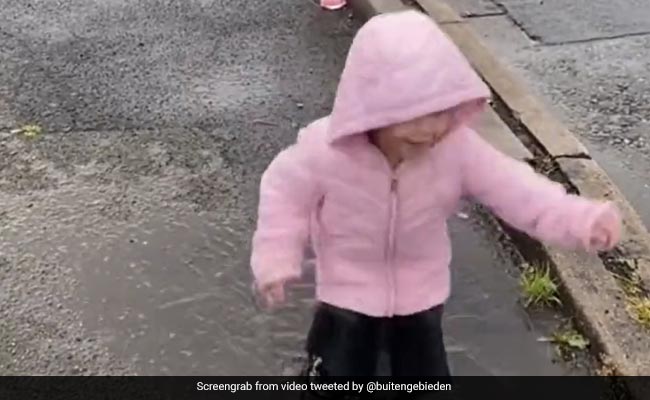 Viral Video Of Little Girl Enjoying In Puddles Amuses Internet