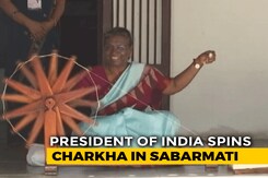 Watch: President Droupadi Murmu Spins Charkha At Sabarmati Gandhi Ashram In Ahmedabad Watch: President Droupadi Murmu Spins Charkha At Sabarmati Gandhi Ashram In Ahmedabad
