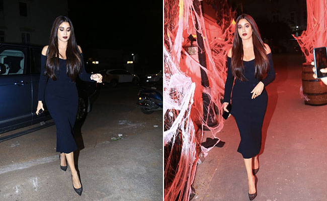 Janhvi Kapoor Channels Major Morticia Addams Vibes In A Black Dress, Dark Goth Makeup