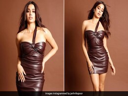 While You're Eating Chocolate For Diwali, Janhvi Kapoor Is Wearing It In A Brown Mini Dress While You're Eating Chocolate For Diwali, Janhvi Kapoor Is Wearing It In A Brown Mini Dress