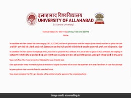 AU PG Admission 2022: इलाहाबाद यूनिवर्सिटी पीजी एडमिशन के लिए रजिस्ट्रेशन शुरू, यहां देखें कटऑफ AU PG Admission 2022: इलाहाबाद यूनिवर्सिटी पीजी एडमिशन के लिए रजिस्ट्रेशन शुरू, यहां देखें कटऑफ
