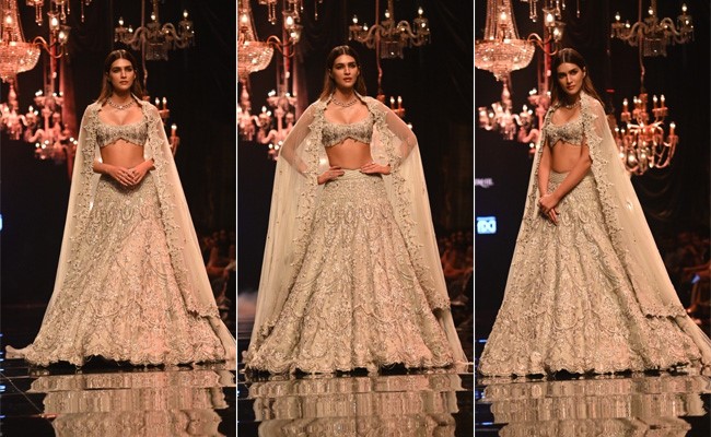 Kriti Sanon Plays The Ultimate Glam Muse In A Scintillating Silver <i>Lehenga</i>