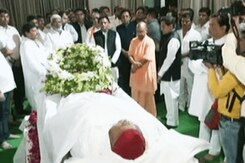 Mulayam Singh Yadav's Body Brought To Village Saifai In UP Mulayam Singh Yadav's Body Brought To Village Saifai In UP