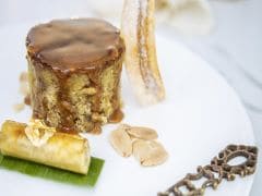 Spiced Almond Banana Jaggery Cake