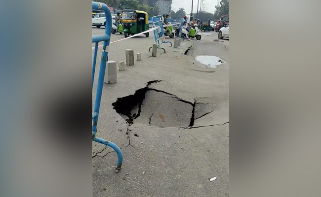 Bengaluru Road Caves In 4 Months After Opening, Fuels "40 Per Cent" Charge