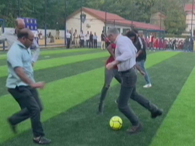 Video: Ex Chief Minister Omar Abdullah Shows Off His Football Skills In Srinagar