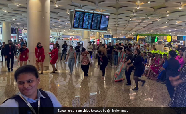 Video: After Bengaluru And Bhopal, Garba Fervour Arrives At Mumbai Airport