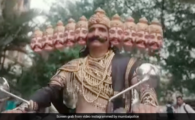 Watch: Mumbai Police's Witty Dussehra Message On Importance Of Wearing A Helmet