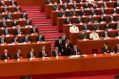 Watch: China's Ex-President Escorted Out, Sat Next To Xi Jinping Watch: China's Ex-President Escorted Out, Sat Next To Xi Jinping