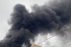 Watch: Huge Fire Breaks Out In Noida Factory Watch: Huge Fire Breaks Out In Noida Factory
