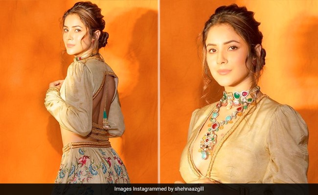 Shehnaaz Gill's Diwali Festivities Got A Stunning Floral Touch With Her <i>Lehenga</i>