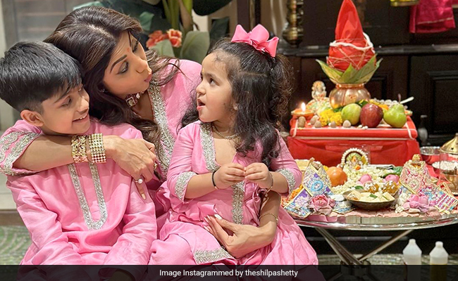 Diwali 2022: Inside Shilpa Shetty's Celebrations With Kids Viaan And Samisha