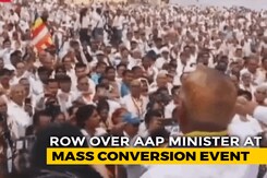 Video Of Delhi Minister's Oath At Buddhism Event Triggers BJP vs AAP Video Of Delhi Minister's Oath At Buddhism Event Triggers BJP vs AAP