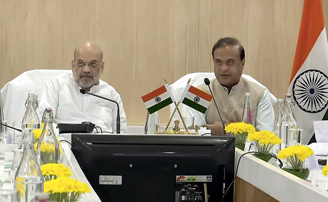 Amit Shah Holds Meeting On 'Flood Free Assam', Plans Inter-Ministerial Tie Up