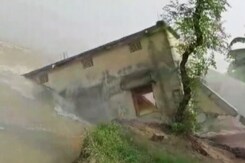 Shocking Video Shows House Being Washed Away In Bihar Due To Erosion Shocking Video Shows House Being Washed Away In Bihar Due To Erosion