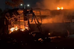 Bus Catches Fire In Maharashtra's Nashik Bus Catches Fire In Maharashtra's Nashik