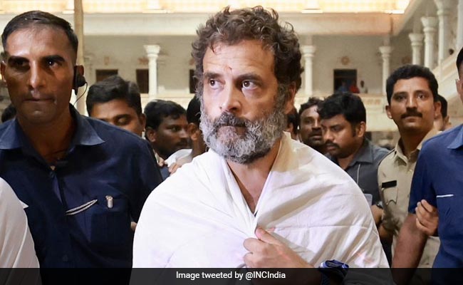 Viral Pics: Rahul Gandhi In Traditional Attire As He Visits Andhra Mutt