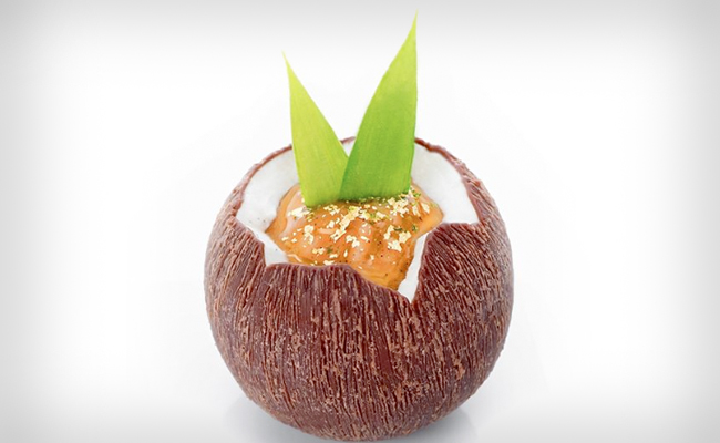 Pastry Artist Creates Dessert That Looks Like A Coconut Cracked Open