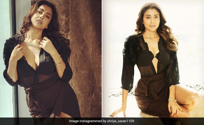 In A Ruffled Shirt And Wrap Skirt, Shriya Saran's Latest Outfit Requests All Of Your Attention