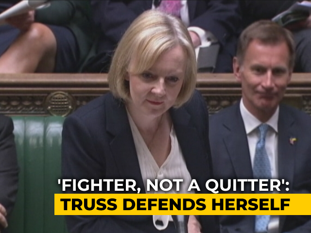 "Fighter, Not A Quitter": UK's Liz Truss Tells Booing MPs