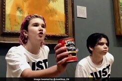 Watch: Activists Throw Soup On Van Gogh's 'Sunflowers' Painting In London Watch: Activists Throw Soup On Van Gogh's 'Sunflowers' Painting In London