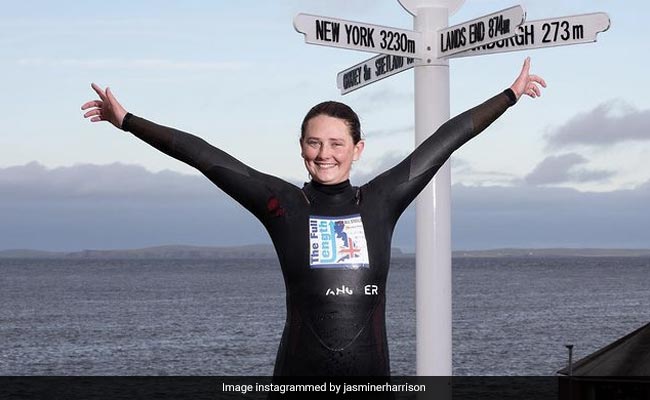 Jasmine Harrison Becomes First Woman To Swim Entire Length Of UK