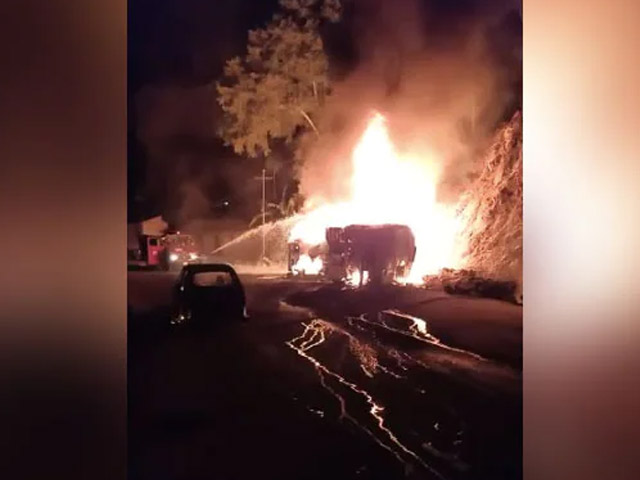 4 Dead, A Dozen Injured As Fuel Tanker Catches Fire In Mizoram