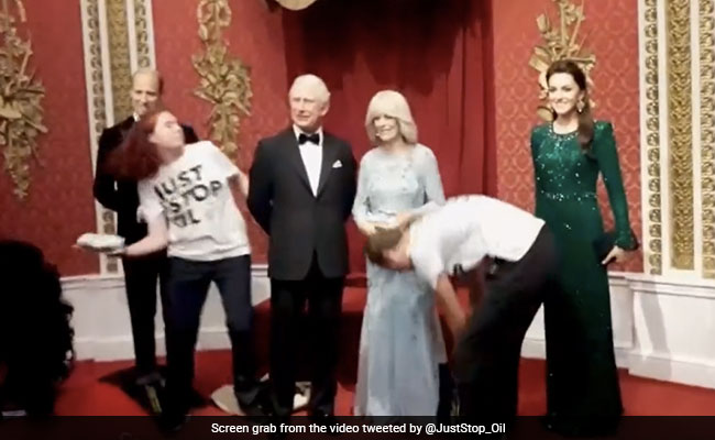 Video: UK Activists Throw Cake On King Charles' Wax Statue At London's Madame Tussauds