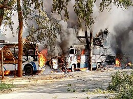 Man Burnt To Death In Jharkhand Gas Tanker Explosion, 4 Others Injured Man Burnt To Death In Jharkhand Gas Tanker Explosion, 4 Others Injured