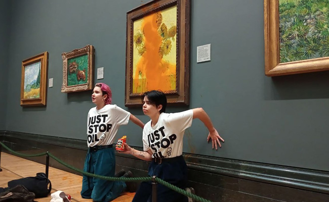UK Activists Who Threw Soup On Van Gogh's Painting Released On Bail