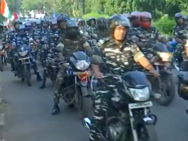 CRPF Organises 75 KM-Long Bike Rally To Mark Sardar Patel's Birth Anniversary
