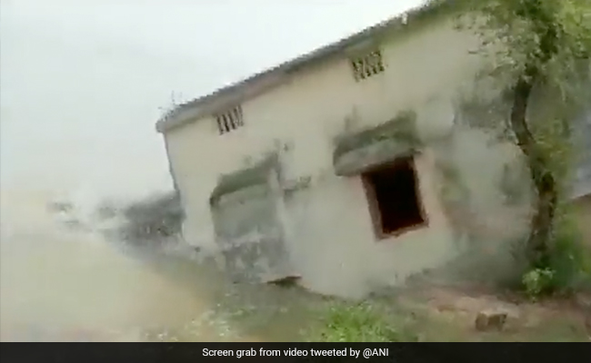 Shocking Video Shows House Being Washed Away In Bihar Due To Erosion