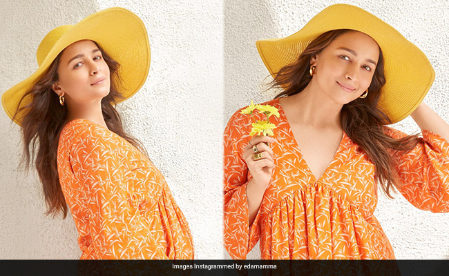 Mom-To-Be Alia Bhatt Shows Us What "Sunshine For 2" Looks Like In A Printed Summer Dress And Yellow Sunhat
