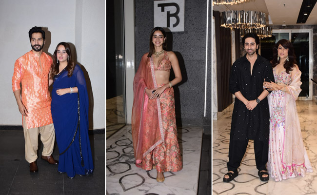 At Ayushmann Khurrana And Tahira Kashyap's Diwali Bash, Ananya Panday And Others In Their Festive Best