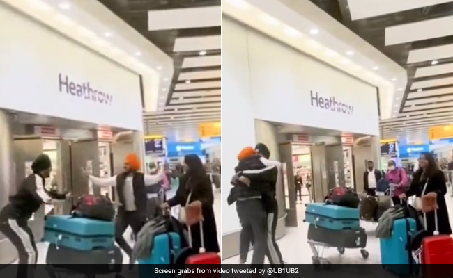 Watch: Man Breaks Into '<i>Bhangra</i>' While Welcoming His Friend At Heathrow Airport