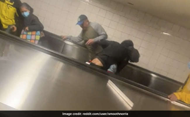 Viral Video: Brawling Men Tumble Down Escalator At New York's Grand Central Station
