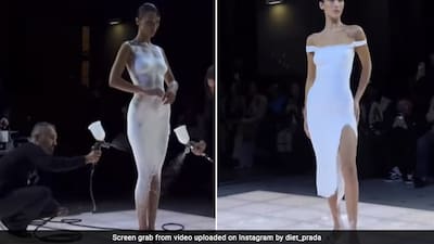 bella hadid white dress runway Miss Bella Hadid wearing our Valentino S/S 2005 white pearl belt runway  dress for Orabella press. Sourced & styled from our Raffe archive by  @mollyddickson assisted by @paigeholtz