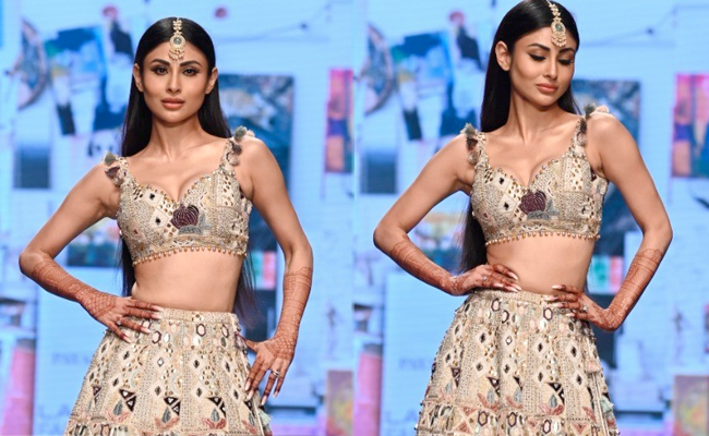 Mouni Roy In A Patchwork Mirror Work <i>Lehenga</i> Is Perfect For All The Modern Brides-To-Be
